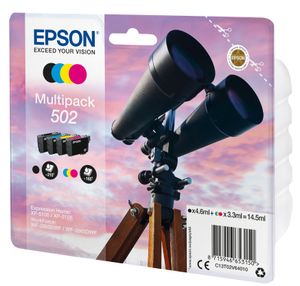 Epson Inktcartridge T02V6, 502 Origineel Combipack Zwart, Cyaan, Magenta, Geel C13T02V64010