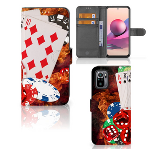 Xiaomi Redmi Note 10S | 10 4G | Poco M5s Wallet Case met Pasjes Casino