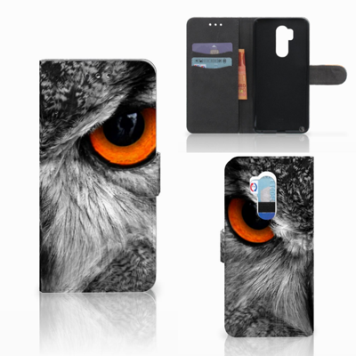 LG G7 Thinq Telefoonhoesje met Pasjes Uil LG G7 Thinq Telefoonhoesje met Pasjes Uil