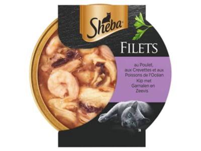 Filets Garnaal, oceaanvis en kip in saus kattenvoer 60 gram - Sheba Filets Garnaal, oceaanvis en kip in saus kattenvoer 60 gram - Sheba