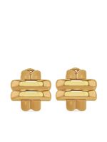 ANINE BING boucles d'oreilles Double Cross en plaqué or 14ct - thumbnail