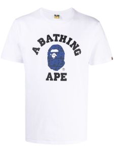 A BATHING APE® t-shirt en coton à logo imprimé - Blanc