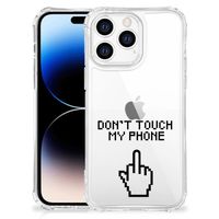 Apple iPhone 14 Pro Max Anti Shock Case Finger Don't Touch My Phone - thumbnail