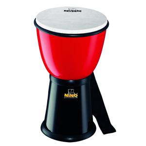 Nino Percussion NINO18R/BK kunststof djembe rood zwart