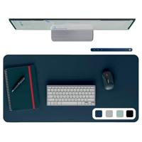 Leitz Grote Bureauonderlegger, Waterbestendige Bureaumat, Antislip, Toetsenbord & Muismat, voor op Kantoor & Thuis, Duurzaam, Krasbestendig, Eenvoudig te Reinigen (80x40cm, Donkerblauw)