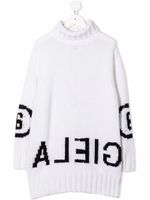 MM6 Maison Margiela Kids pull imprimé à col roulé - Blanc