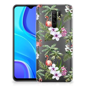 Xiaomi Redmi 9 TPU Hoesje Flamingo Palms