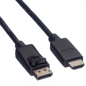 VALUE DisplayPort kabel DP - HDTV, M/M, zwart, 1 m