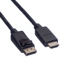 VALUE DisplayPort kabel DP - HDTV, M/M, zwart, 1 m - thumbnail