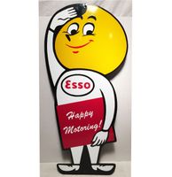 Esso Man Happy Motoring Emaille Bord 65 x 30 cm - thumbnail