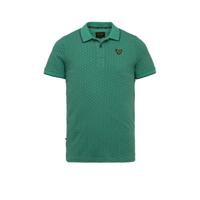 PME Legend slim fit polo met contrastbies groen