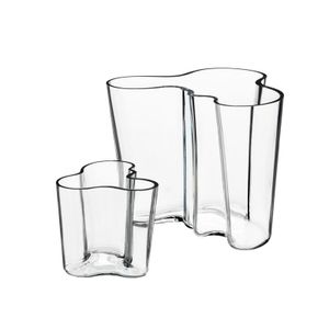 Iittala Alvar Aalto Vazen set 160 mm + 95 mm Clear