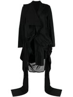 Yohji Yamamoto blazer asymétrique à revers crantés - Noir - thumbnail