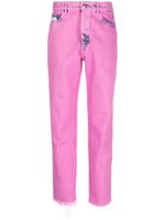 GCDS Bling logo-embellishment jeans - PINK