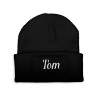 Muts borduren - Zwart