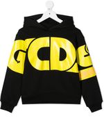 Gcds Kids sweat à capuche à logo imprimé - Noir