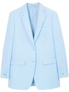 Burberry blazer en laine à simple boutonnage - Bleu