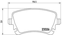 Remmenset, remschijf BREMBO, Remschijftype: Binnen geventileerd, Inbouwplaats: Achteras: , u.a. für VW