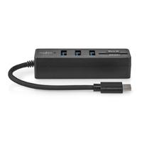 Nedis USB-hub | 1x USB-C™ | 3X USB A aansluiting | 5-poorts (s) | USB 3.2 Gen 1 | stroomvoorziening via USB | 5 Gbps | SD & MicroSD