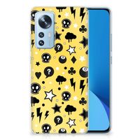 Silicone Back Case Xiaomi 12 | 12X Punk Geel - thumbnail