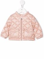 Moncler Enfant doudoune Binic à patch logo - Rose - thumbnail