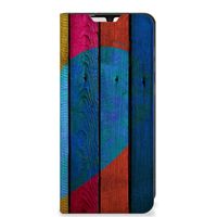 Samsung Galaxy A33 5G Book Wallet Case Wood Heart - Cadeau voor je Vriend