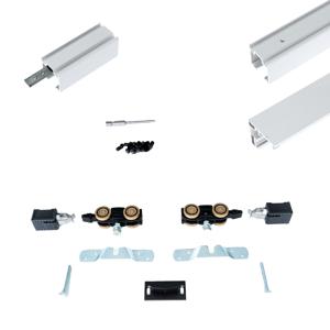 Xperta set 6m rail - Wit - vloerplint - Enkele deur - opbouw