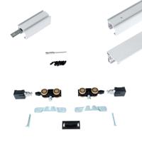 Xperta set 3m rail - Wit - vloerplint - Enkele deur - opbouw - thumbnail