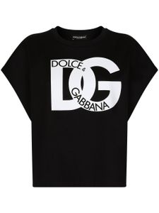 Dolce & Gabbana t-shirt en coton à logo imprimé - Noir