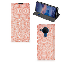 Nokia 5.4 Hoesje met Magneet Pattern Orange