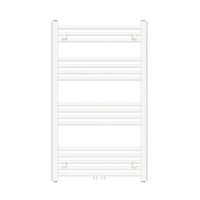 Adema Basic radiator 60x100cm recht middenaansluiting wit