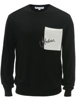 JW Anderson logo-embroidered crew-neck jumper - Noir