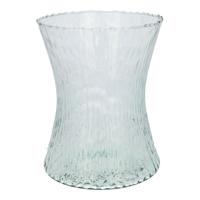 Bloemenvaas Dion - helder transparant glas - D16 x H20 cm - decoratieve vaas - bloemen/takken