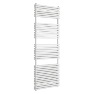 Vipera Vesuvio dubbele handdoekradiator 60 x 180 cm centrale verwarming hoogglans wit zij- en middenaansluiting 2.500W