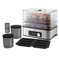 WMF KITCHENminis® Snack to-go droogoven, Variabele temperatuurinstelling, Compact & ruimtebesparend design, Beveiligd tegen oververhitting, Stil in gebruik, LCD-Scherm met resttijd indicator.