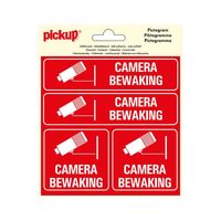 Sticker Camerabewaking - 150x150 mm 4 stuks.