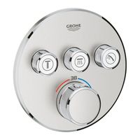 GROHE Grohtherm SmartControl inbouwkraan thermostatisch met omstel voor 3 functies rond supersteel 29121DC0 - thumbnail