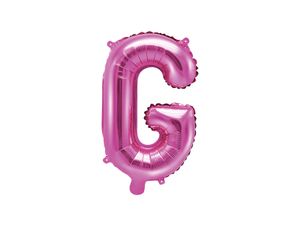 Folieballon Letter &apos;G&apos; Donker Roze - 35cm