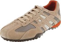 Geox U SNAKE K heren SNEAKERS, Beige Beige Dk Orangec0845, 39 EU