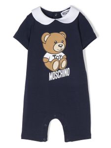 Moschino Kids grenouillère à logo imprimé - Bleu