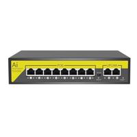lehua PoE-switch 48 V en 8 poorten Ethernet 10/100 Mbps IEEE 802.3 AF/At voor IP-camera/bewakingscamera's CCTV/At draadloze EU-stekker