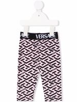 Versace Kids legging à logo imprimé all-over - Rose - thumbnail