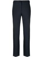 Emporio Armani pantalon court à motif zig-zag - Bleu