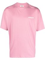 SANDRO t-shirt en coton à patch logo - Rose - thumbnail