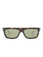 Gucci Eyewear lunettes de vue rectangulaires à logo gravé - Marron