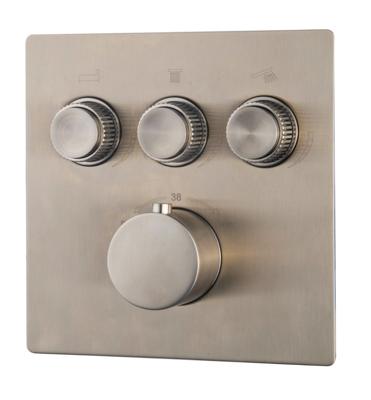 Mueller Click inbouwthermostaat 3-wegs RVS geborsteld Mueller Click inbouwthermostaat 3-wegs RVS geborsteld