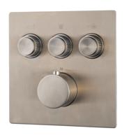 Mueller Click inbouwthermostaat 3-wegs RVS geborsteld