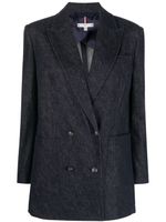 Tommy Hilfiger blazer en jean à boutonnière croisée - Bleu - thumbnail