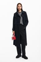 Afneembare trenchcoat - BLUE - L - thumbnail