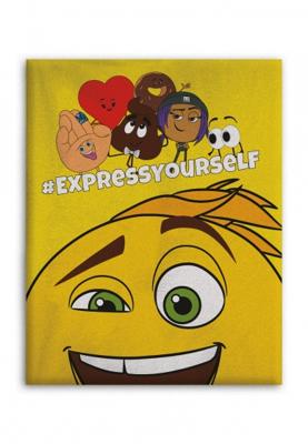 Emoji fleecedeken Emoji the movie 100 x 140 cm geel Emoji fleecedeken Emoji the movie 100 x 140 cm geel